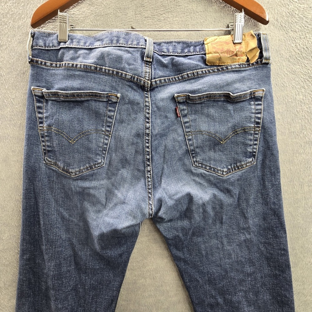 Levi's 501 Men Jeans 34X32 Blue Denim Straight Button‎ Fly 28" Inseam - Picture 16 of 16